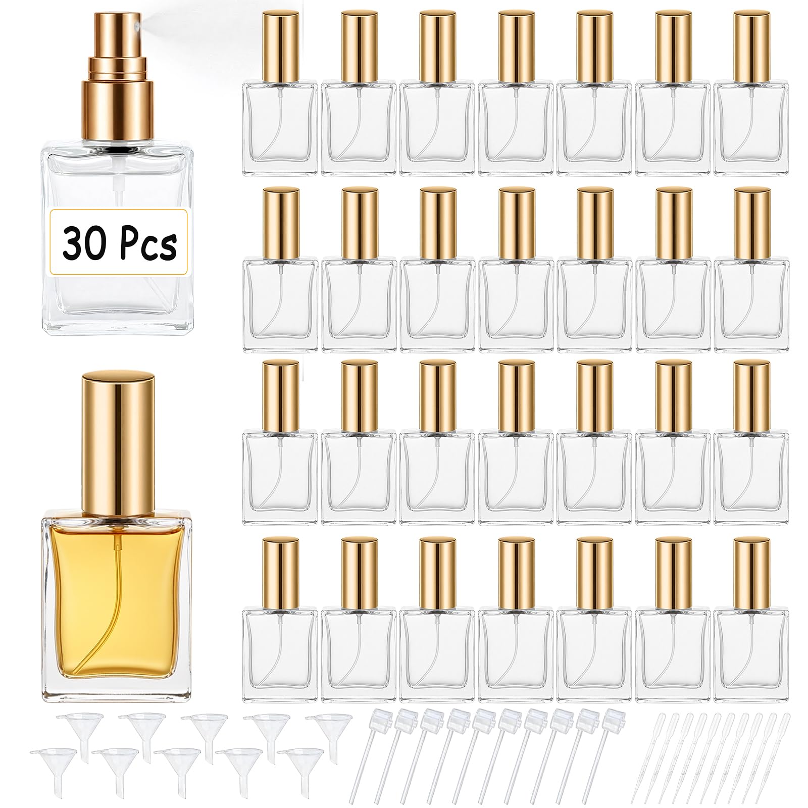 Perfume Atomizer Travel - Hoge kwaliteit 30 15ml glazen parfumspuitflessen