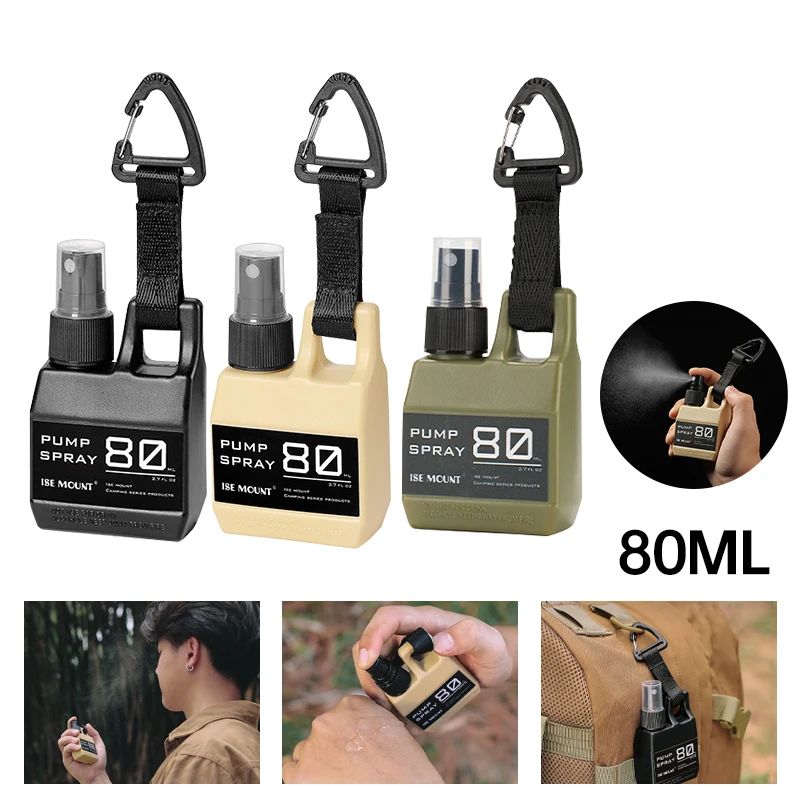Perfume Atomizer Travel - 80ml verstuiverfles, draagbare pompspuitfles met karabijnhaak,