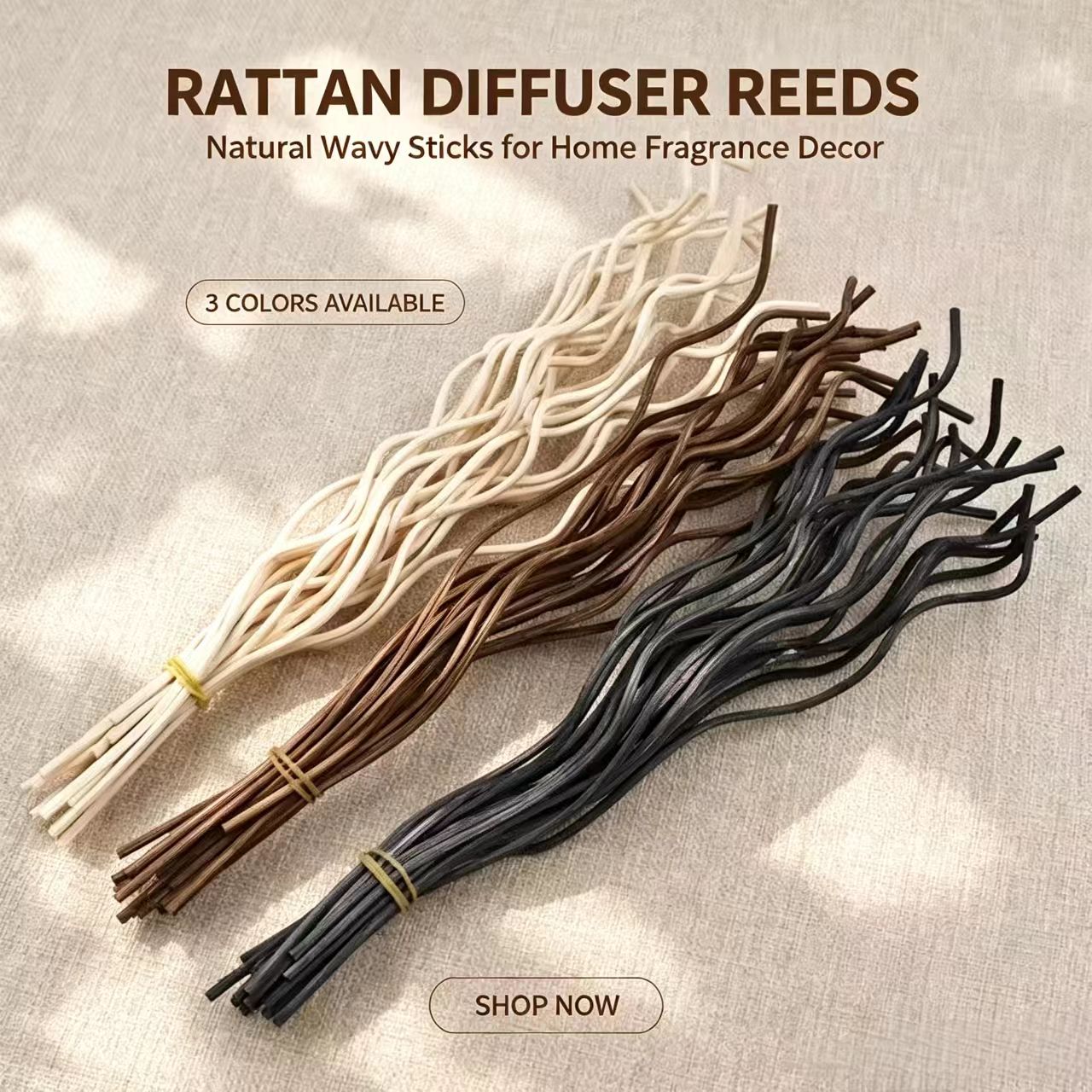 Home Fragrance Stick - 20 Stuks Lange Golvende Rotan Riet