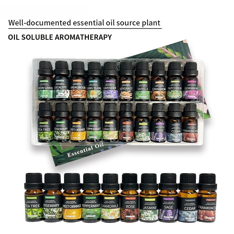 Home Fragrance Jasmine & Yuzu Porcelain Diffuser - 20 soorten aromatherapie etherische oliën set,