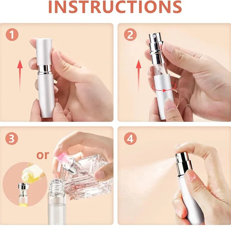4 stks + 4 Accessoires 5 ml He - Perfume Atomizer Travel recensie en prijs